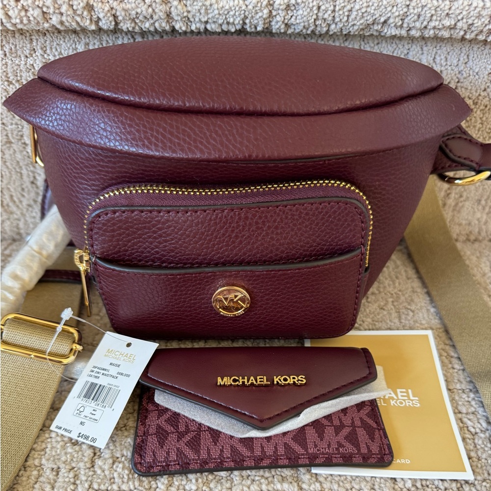 Michael Kors Burgundy Belt Bag